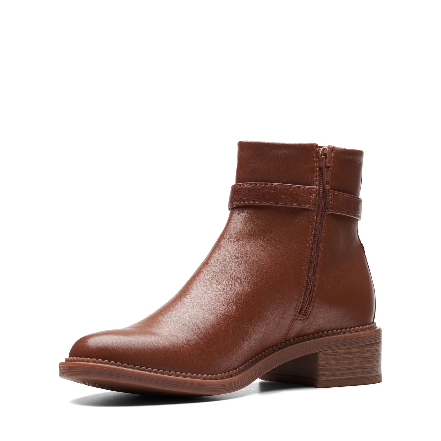 Botines De La Marca Clarks Para Mujer Modelo Maye Grace Tan Leather En Color Marrón