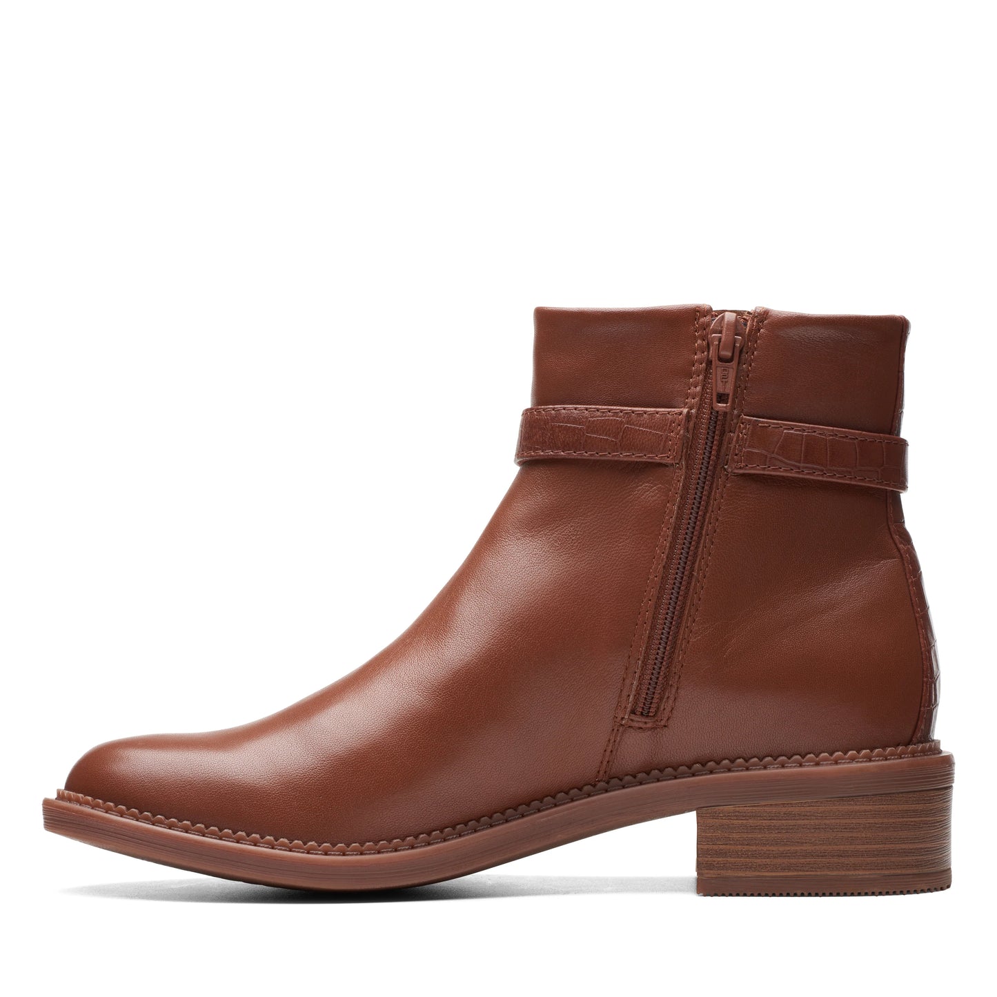 Botines De La Marca Clarks Para Mujer Modelo Maye Grace Tan Leather En Color Marrón