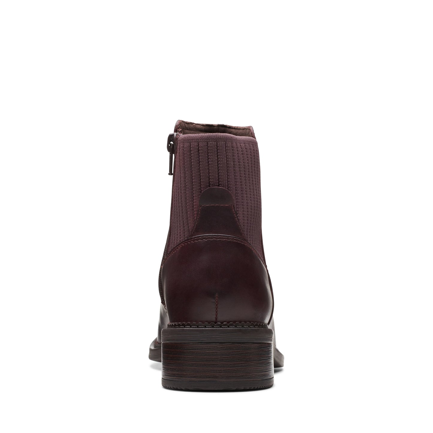 Botines De La Marca Clarks Para Mujer Modelo Maye Palm Bordeaux Leather En Color Rojo