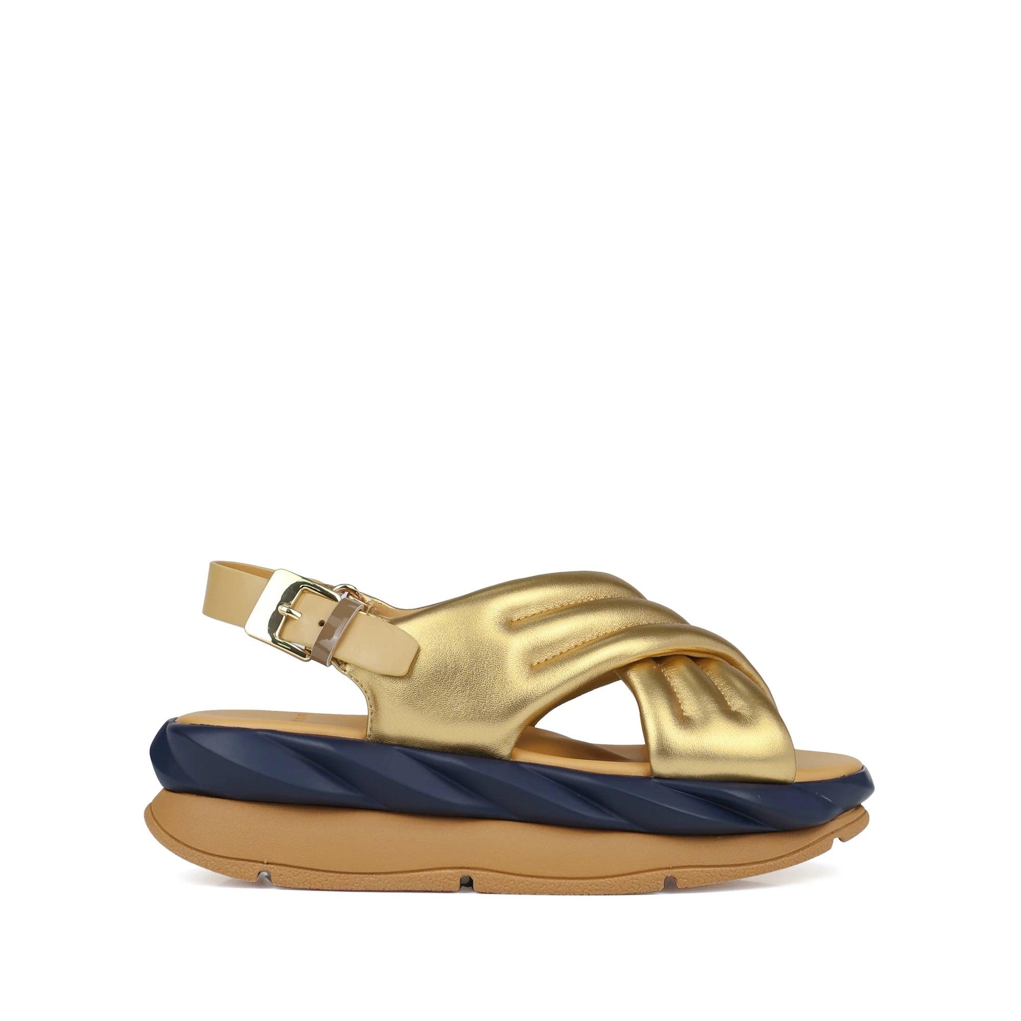 4CCCCEES Mellow MANA GOLD: ゴールド サンダル レディース – Tascon