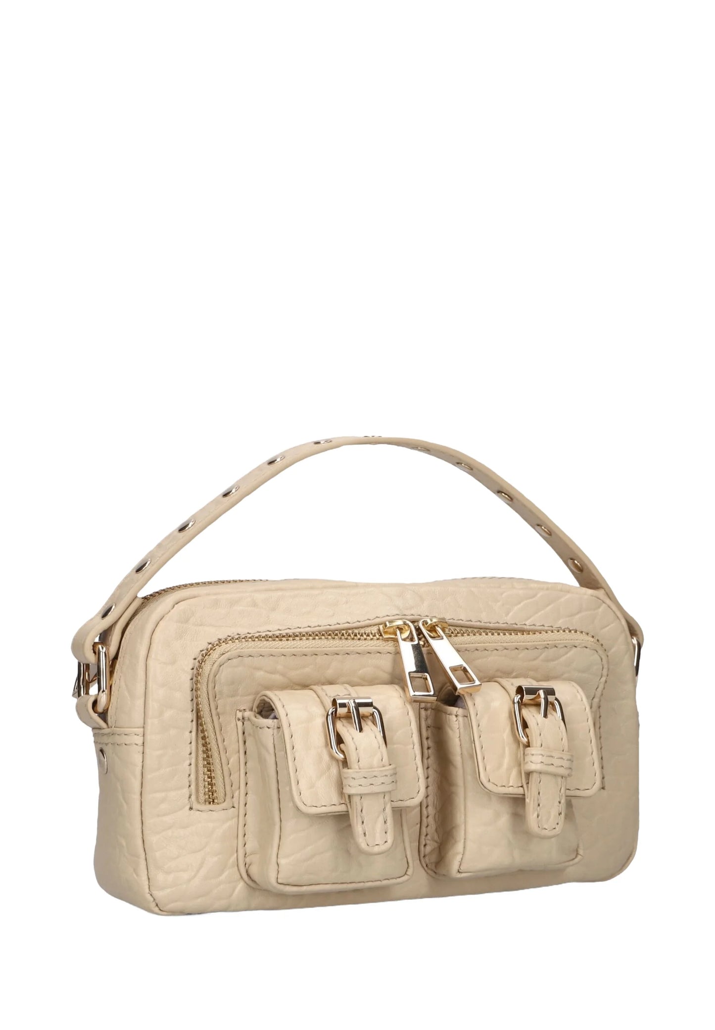 NUNOO | BOLSO MUJER | HELENA BUCkLE NEW ZEELAND SAND GOLD | BEIGE