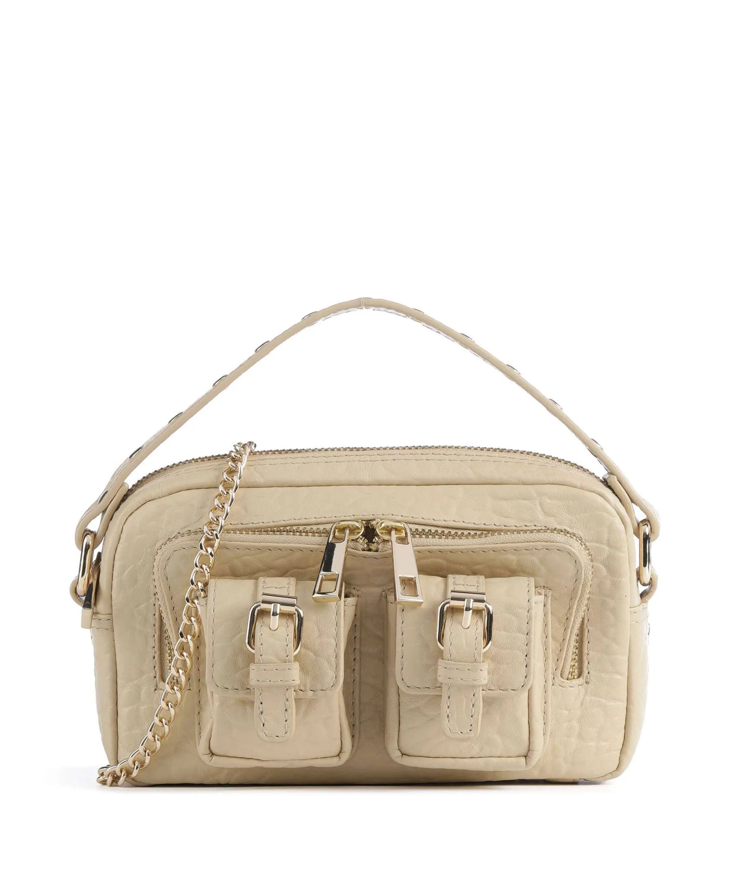 NUNOO | BOLSO MUJER | HELENA BUCkLE NEW ZEELAND SAND GOLD | BEIGE