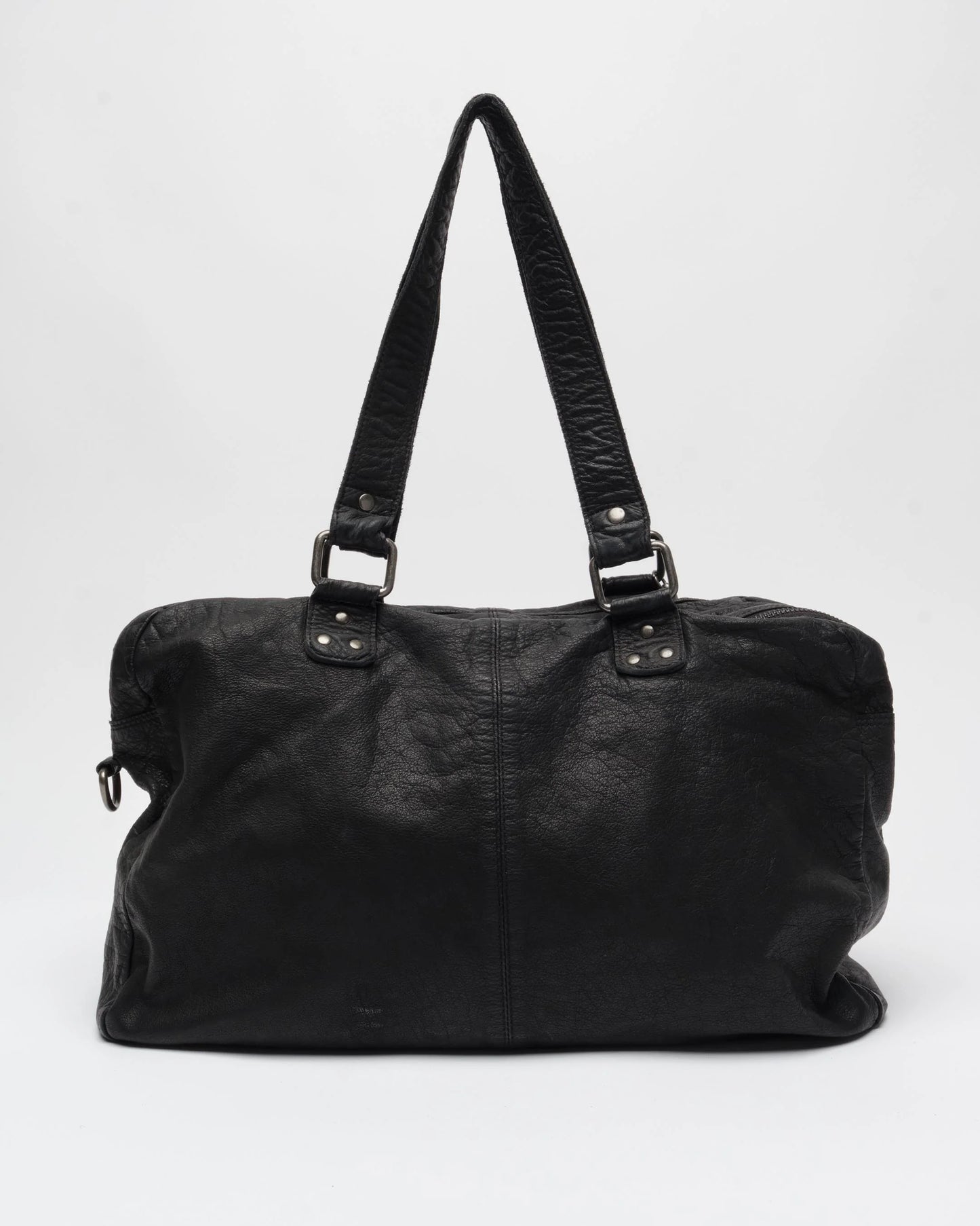 NUNOO | BOLSOS | MUJER | MILLE RIVET WASHED BLACK W. ANTIQUE SILVER BLACK | NEGRO