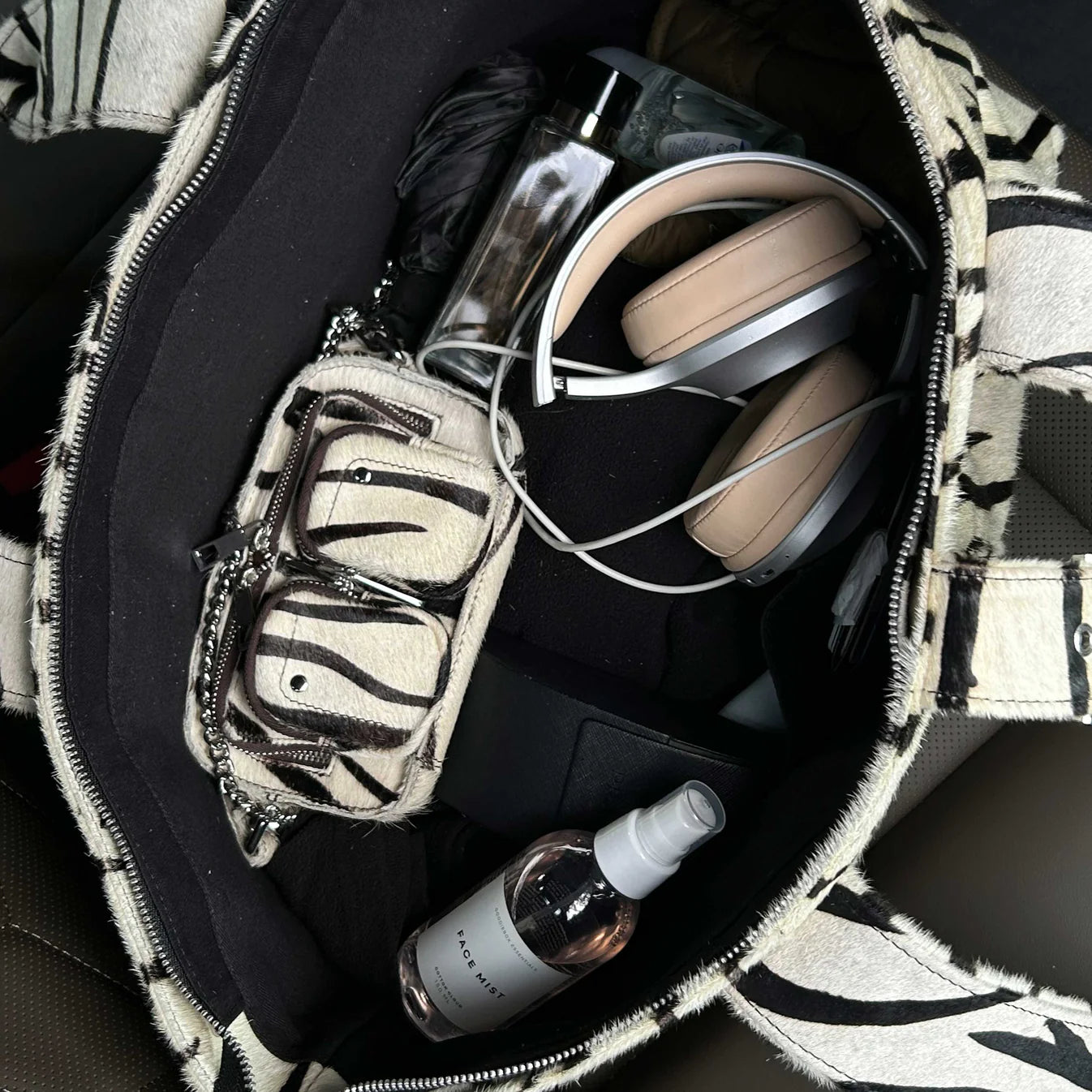 NUNOO | Borsa da donna | Helena Brown Stripes Deluxe