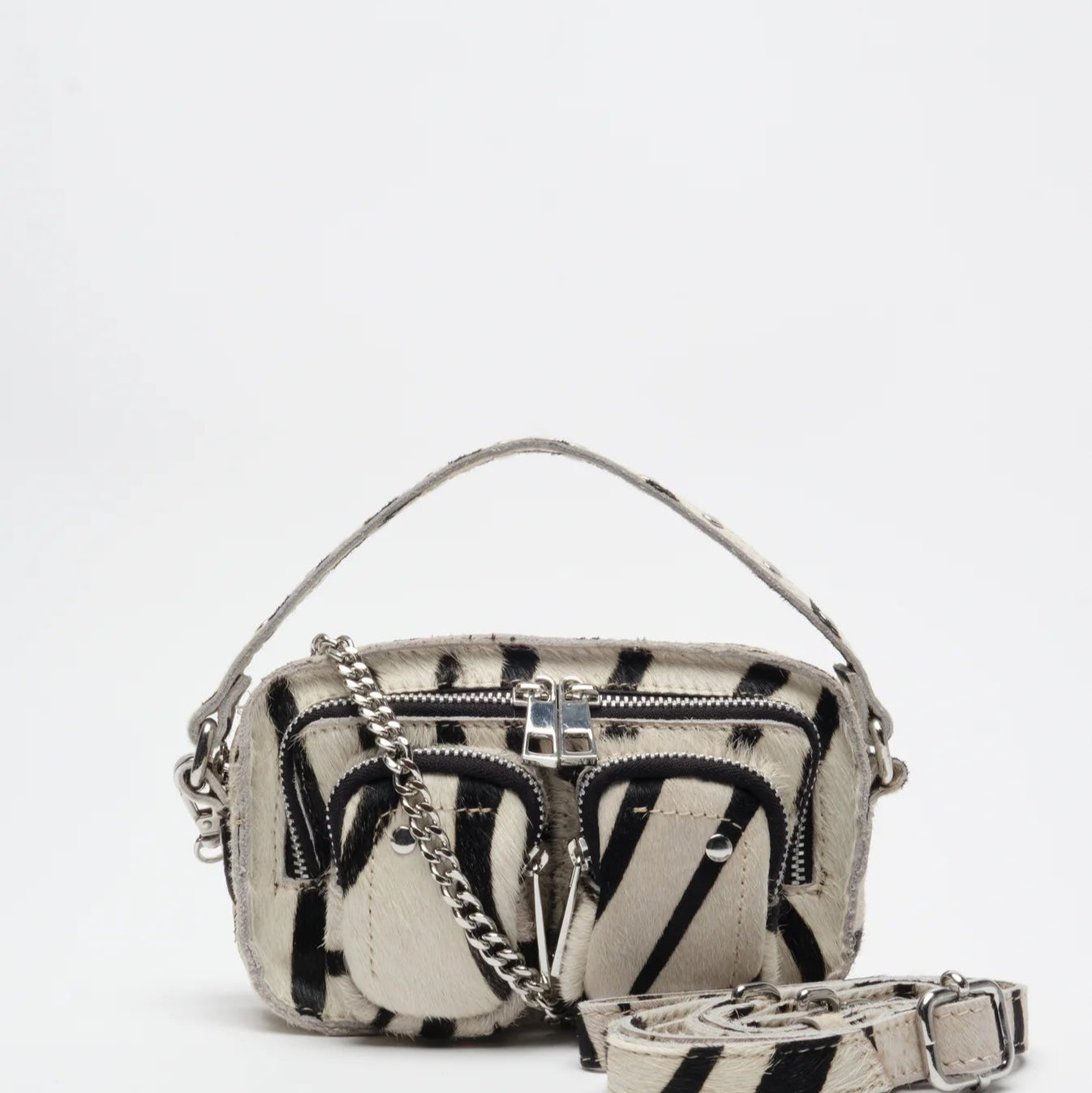 NUNOO | Borsa da donna | Helena Brown Stripes Deluxe
