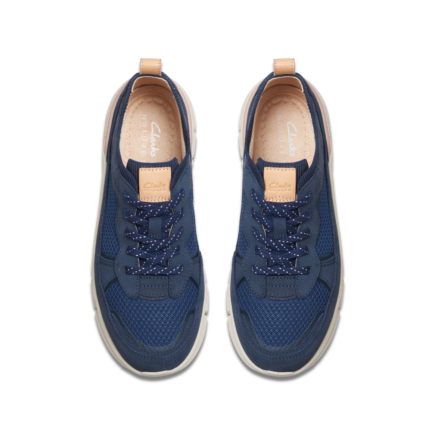 Sneakers De La Marca Clarks Para Mujer Modelo Nature X Cove Navy Combination En Color Azul