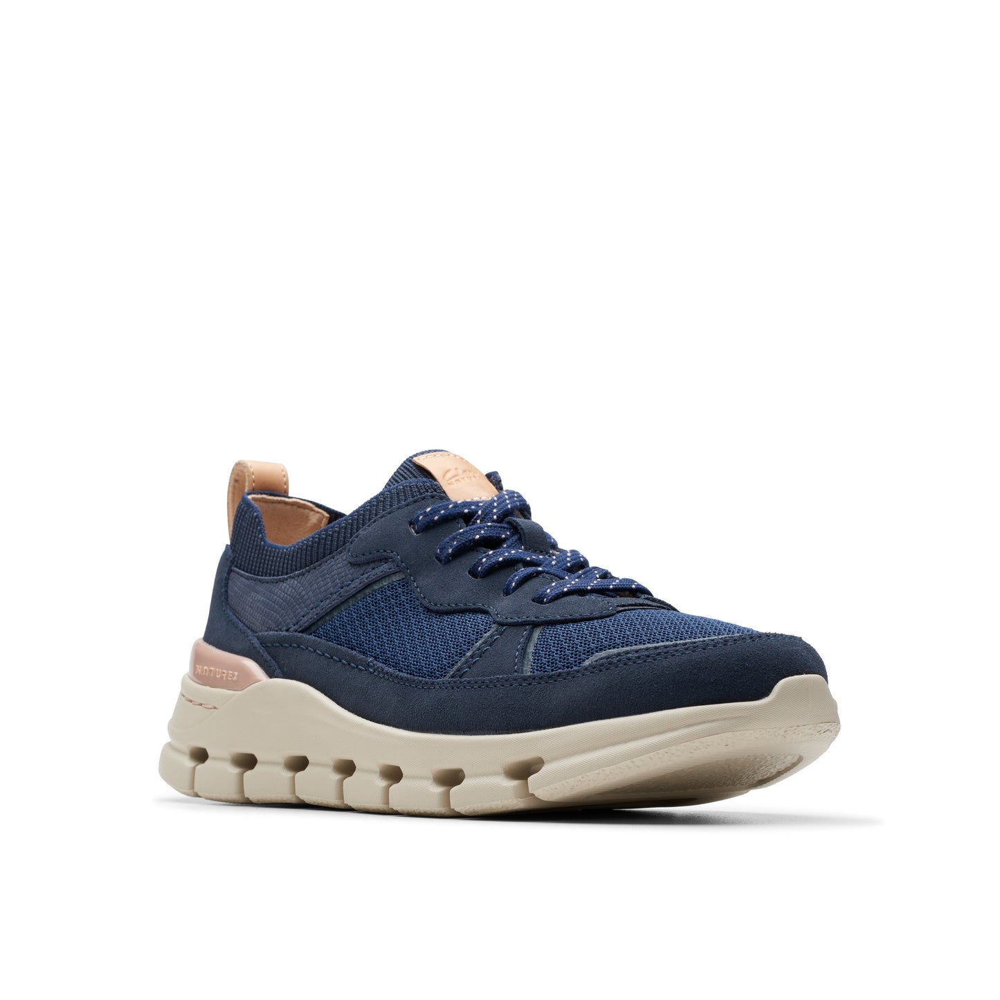 Sneakers De La Marca Clarks Para Mujer Modelo Nature X Cove Navy Combination En Color Azul