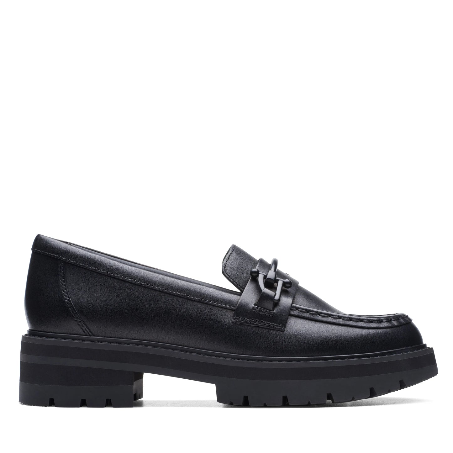 Zapatos Casual De La Marca Clarks Para Mujer Modelo Orianna Bit Black Leather En Color Negro