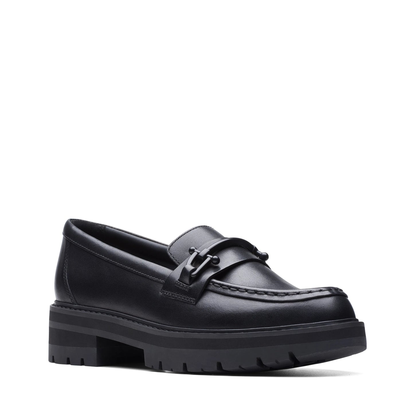 Zapatos Casual De La Marca Clarks Para Mujer Modelo Orianna Bit Black Leather En Color Negro