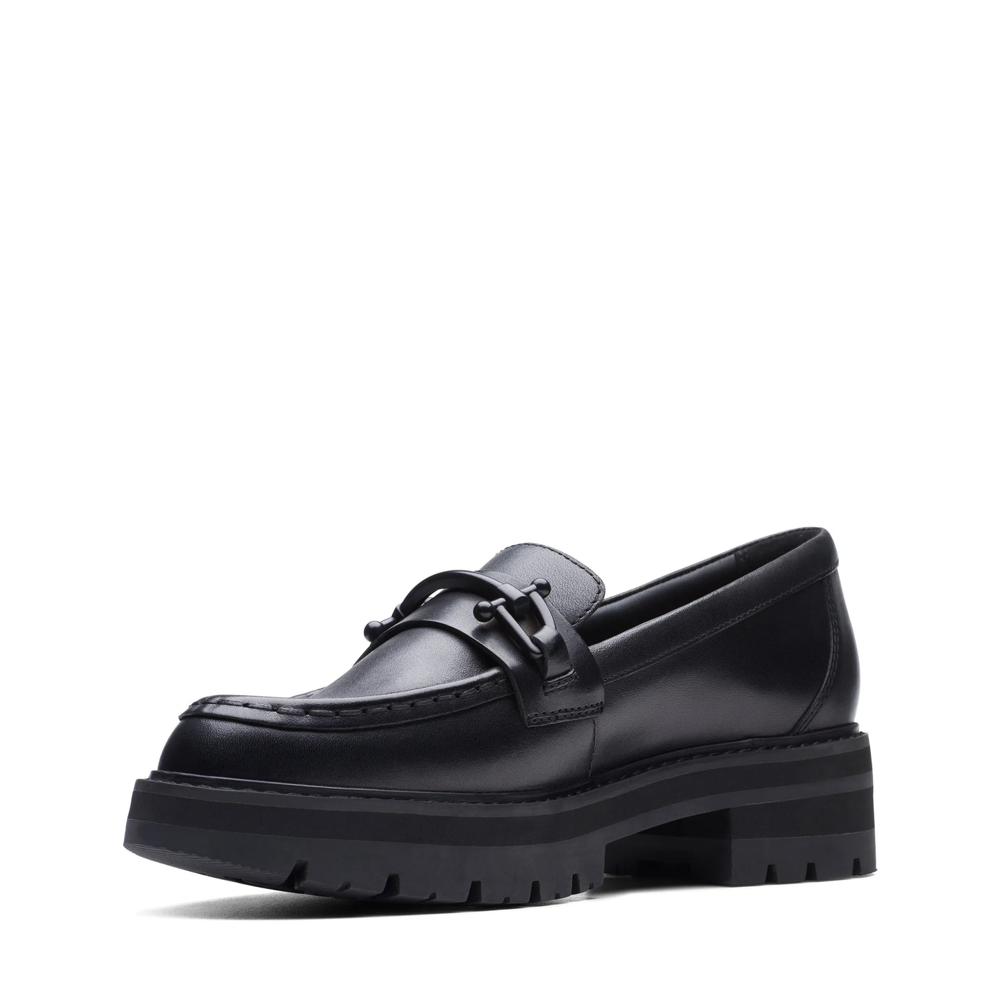 Zapatos Casual De La Marca Clarks Para Mujer Modelo Orianna Bit Black Leather En Color Negro