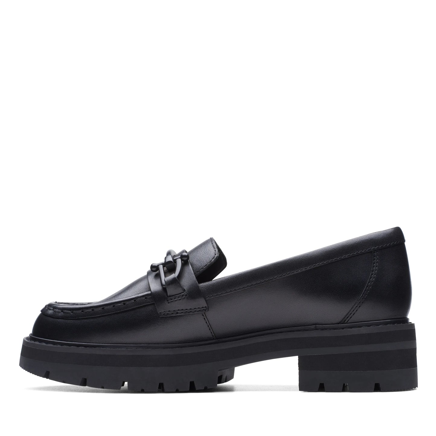 Zapatos Casual De La Marca Clarks Para Mujer Modelo Orianna Bit Black Leather En Color Negro