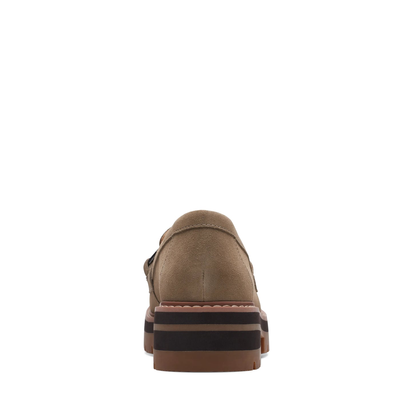 Zapatos Casual De La Marca Clarks Para Mujer Modelo Orianna Bit Dark Sand Suede En Color Beige