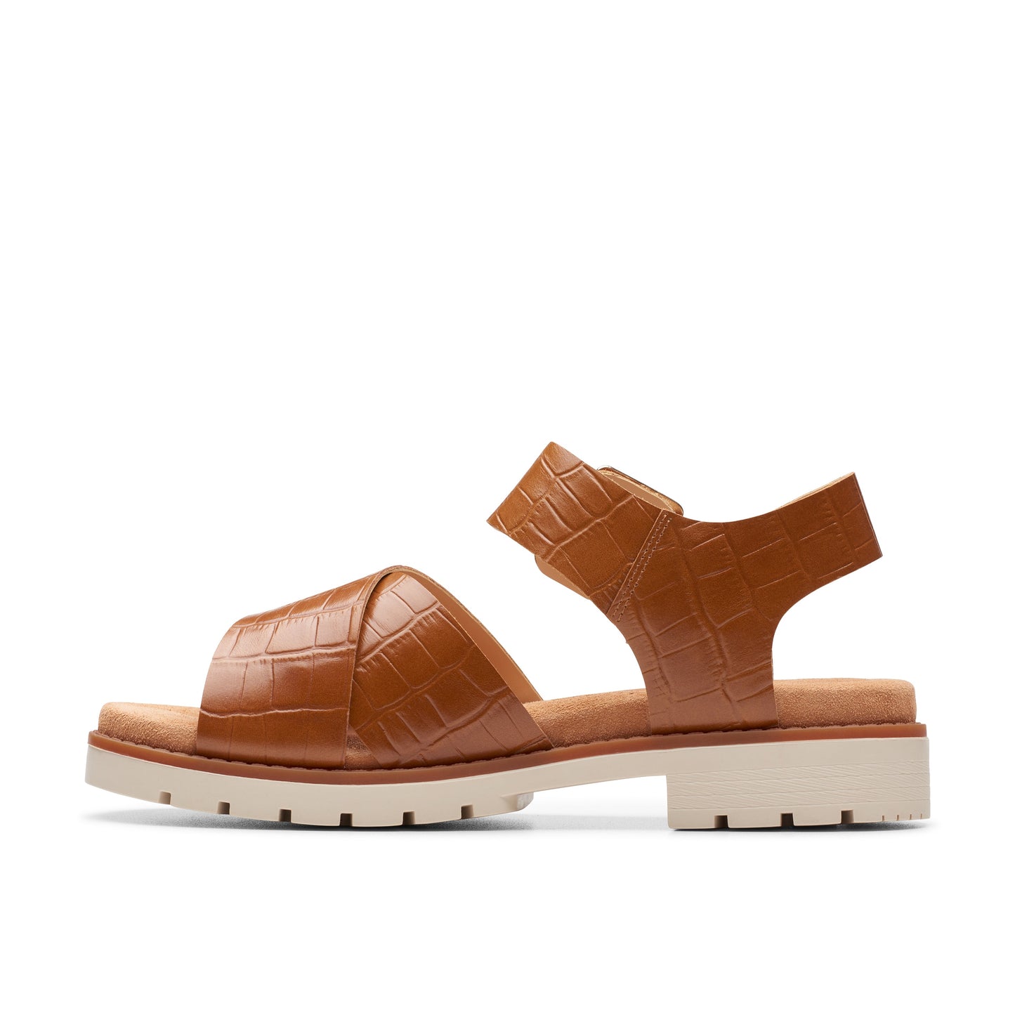Sandalias Casual De La Marca Clarks Para Mujer Modelo Orinoco Cross Tan Interest En Color Marrón