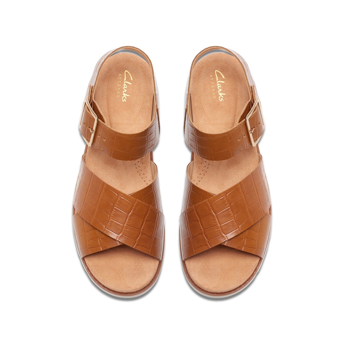 Sandalias Casual De La Marca Clarks Para Mujer Modelo Orinoco Cross Tan Interest En Color Marrón