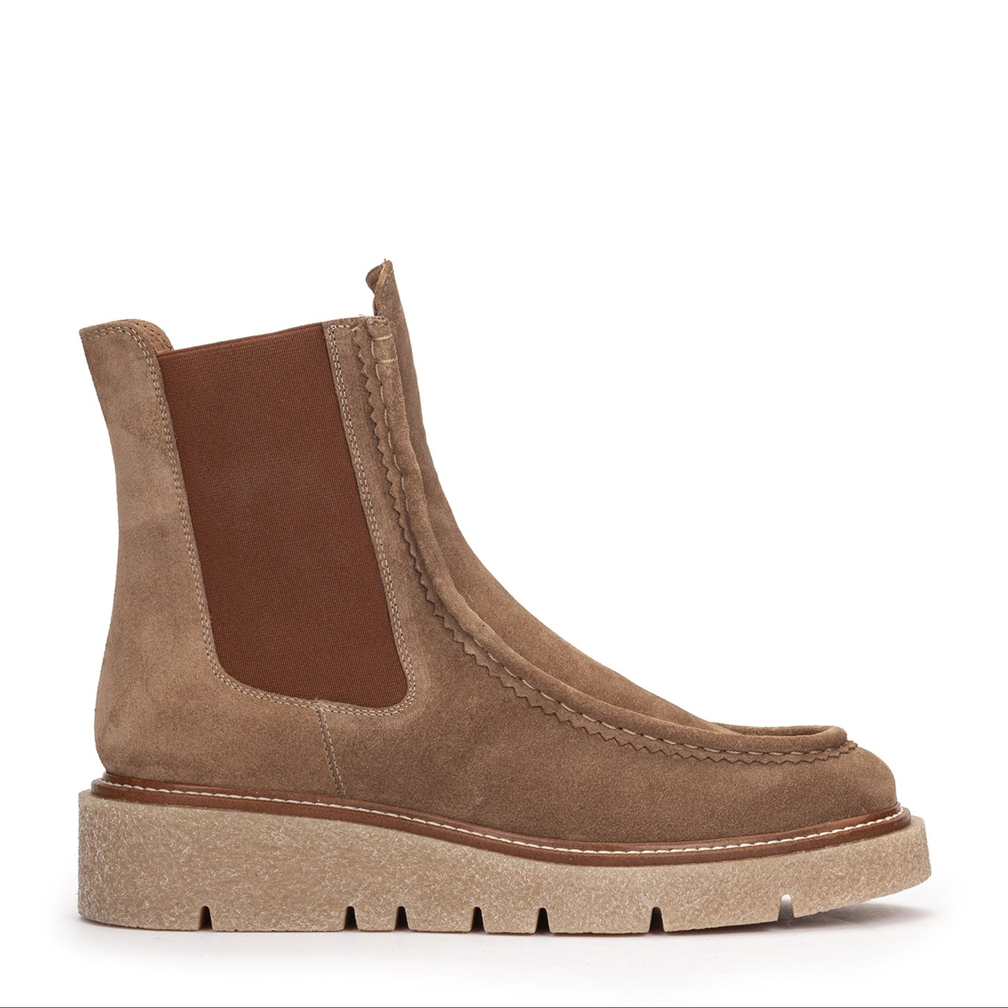 WEEKEND BY PEDRO MIRALLES | BOTINES | MUJER | VELOUR CAMEL | BEIGE