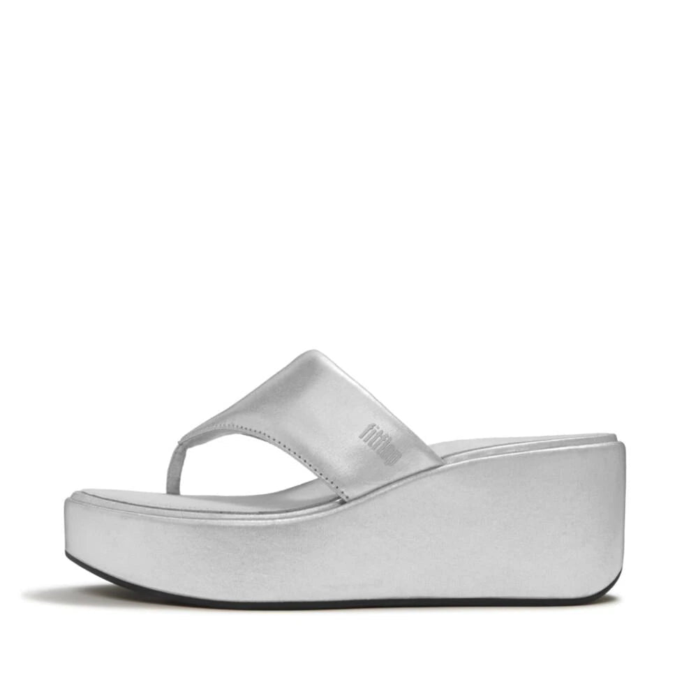 FITFLOP W Platfforms Wedge Silver: シルバー サンダル レディース
