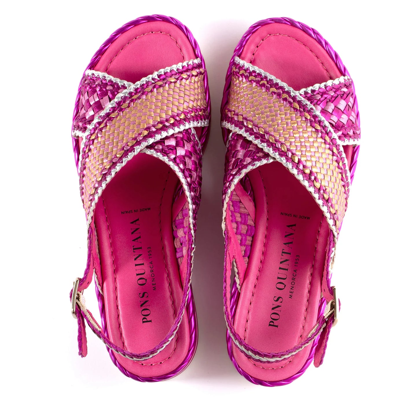 PONS QUINTANA | SANDALIAS MUJER | MILAN RETXA METAL | ROSA