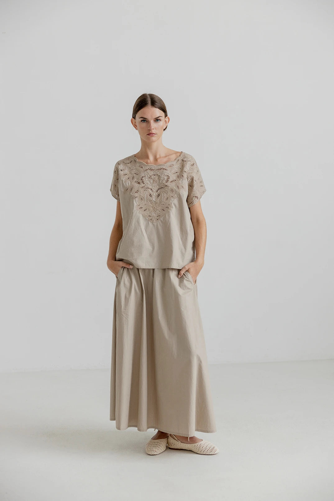 PROJECT AJ117 | FALDA | MUJER | HAILEY DK14-261 / 592 KHAKI | VERDE