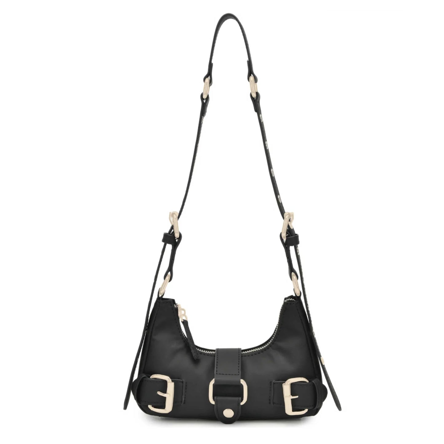 NUNOO | BOLSO MUJER | PALMA BAMBOO BLACK W GOLD BLACK | NEGRO