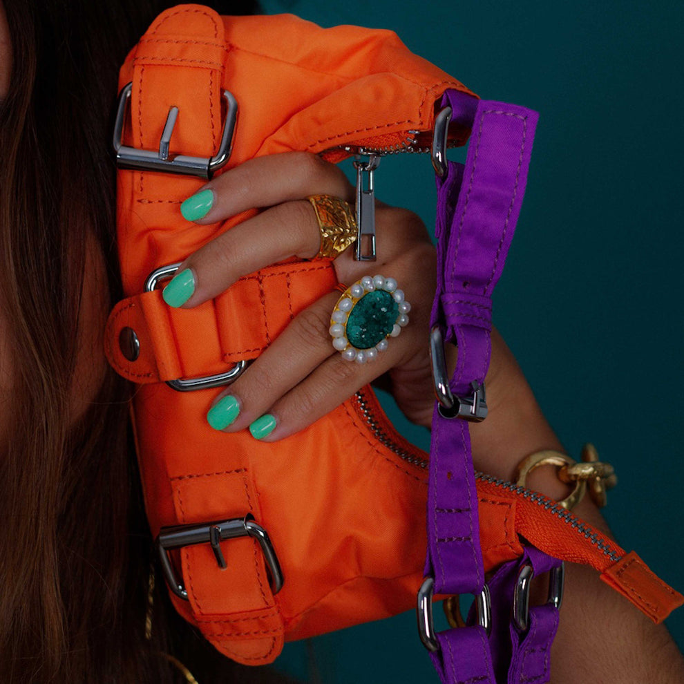 NUNOO | BOLSO MUJER | PALMA RECYCLED NYLON SUSMIE ORANGE | NARANJA