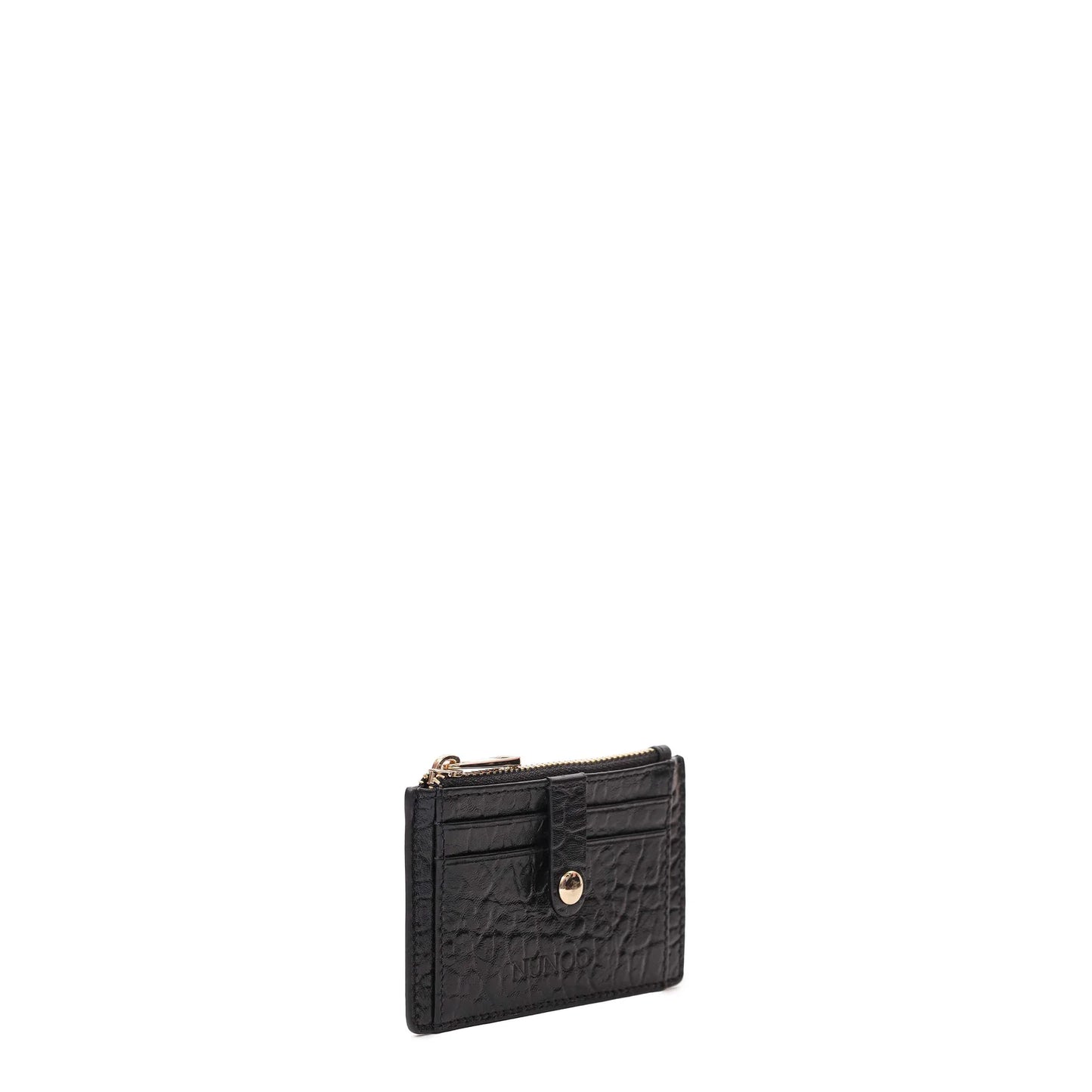 NUNOO | DAMESPORTEMONNEE | PIXIE BUCKLE NEW ZEALAND ZWART MET GOUD | ZWART
