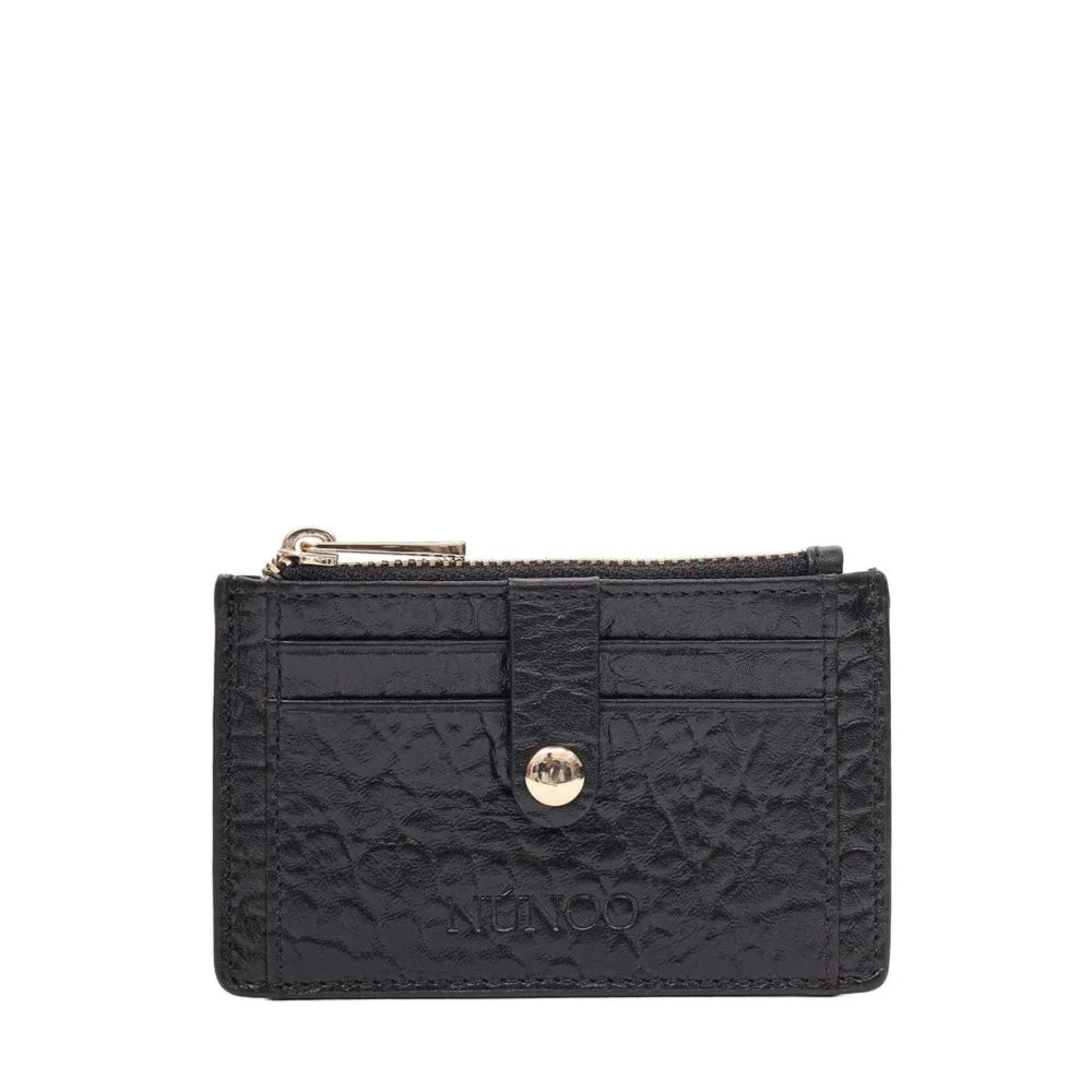 NUNOO | DAMESPORTEMONNEE | PIXIE BUCKLE NEW ZEALAND ZWART MET GOUD | ZWART
