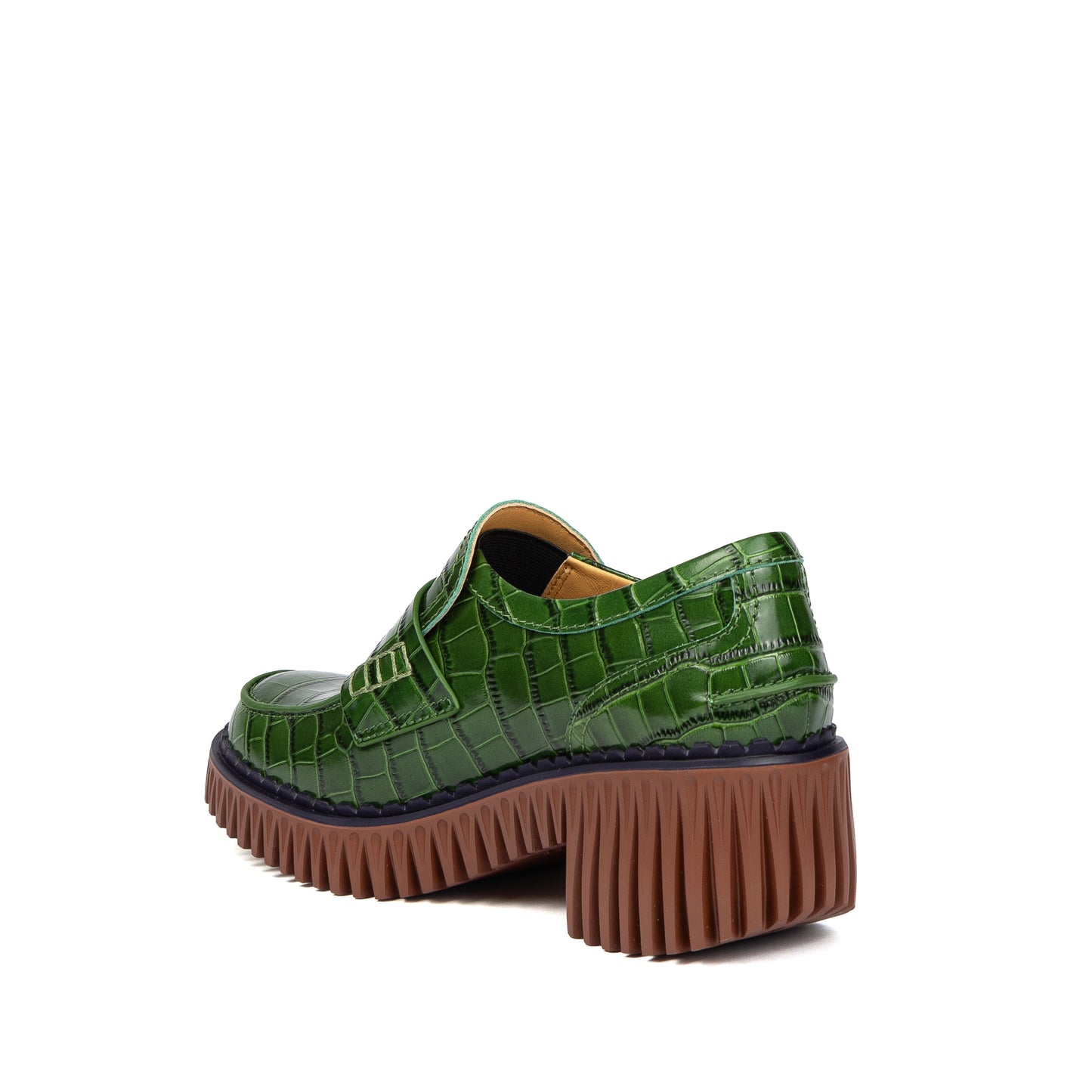 4CCCCEES | Damen-Loafer | Penny Pine Leder | Grün