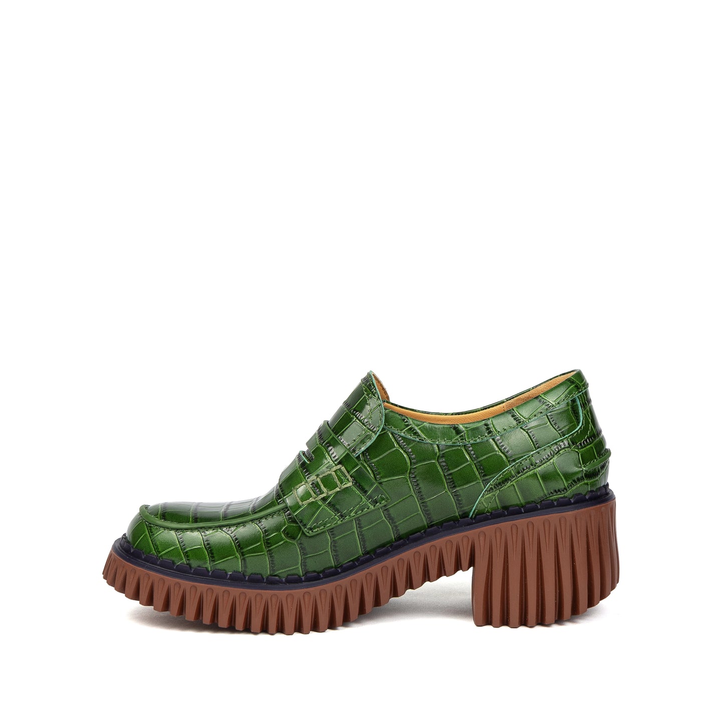 4CCCCEES | Damen-Loafer | Penny Pine Leder | Grün