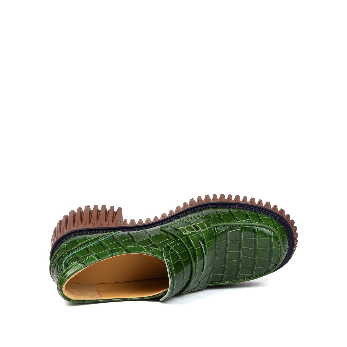 4CCCCEES | Damen-Loafer | Penny Pine Leder | Grün