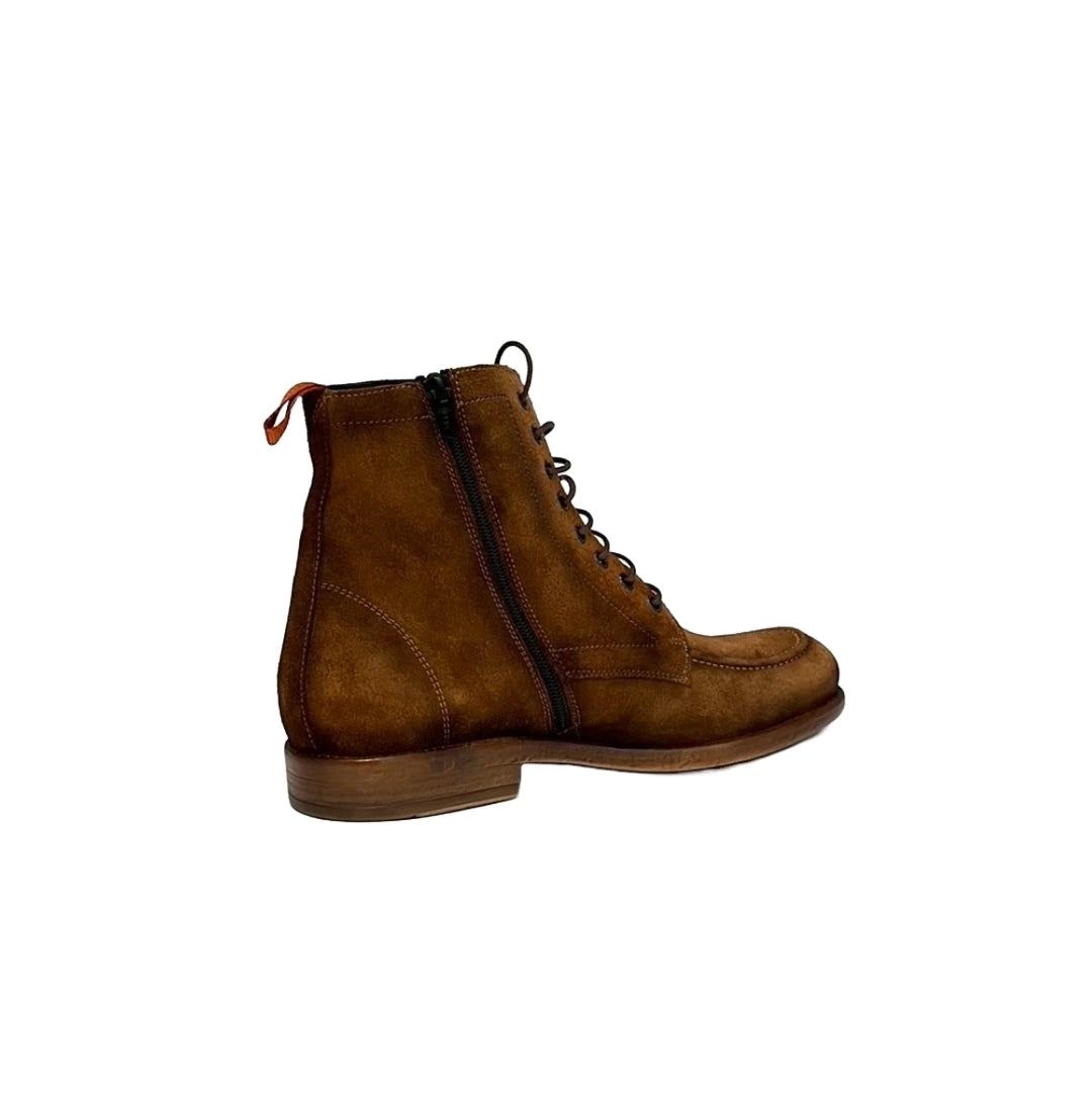 LUIS GONZALO 1966 | BOTTES HOMME | BASKETS EN CUIR VIEILLI | MARRON