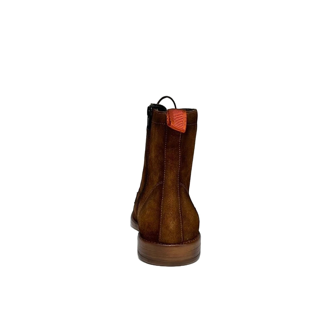 LUIS GONZALO 1966 | BOTTES HOMME | BASKETS EN CUIR VIEILLI | MARRON