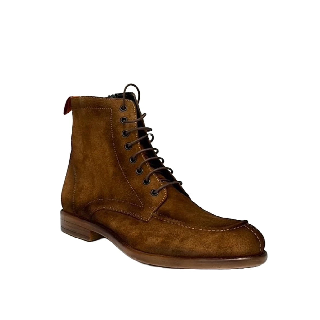 LUIS GONZALO 1966 | BOTTES HOMME | BASKETS EN CUIR VIEILLI | MARRON