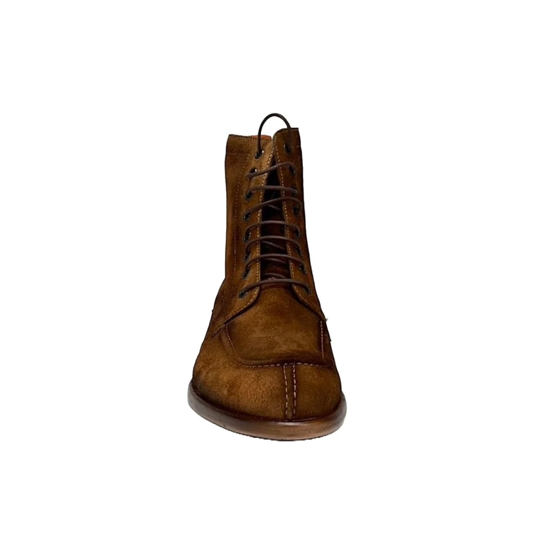 LUIS GONZALO 1966 | BOTTES HOMME | BASKETS EN CUIR VIEILLI | MARRON