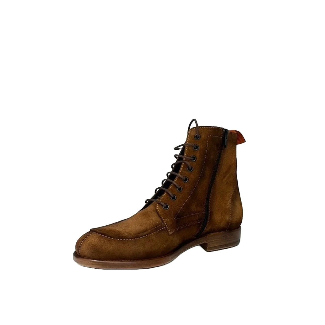 LUIS GONZALO 1966 | BOTTES HOMME | BASKETS EN CUIR VIEILLI | MARRON