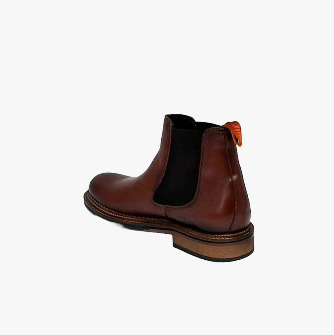 LUIS GONZALO 1966 | HERREN-CHELSEA-STIEFEL | GEPOLSTERTES KALBSLEDER | BRAUN