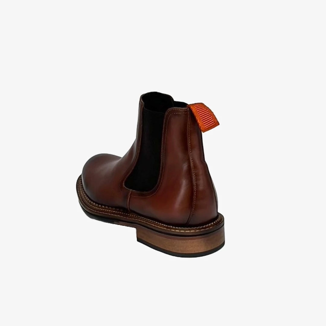 LUIS GONZALO 1966 | HERREN-CHELSEA-STIEFEL | GEPOLSTERTES KALBSLEDER | BRAUN