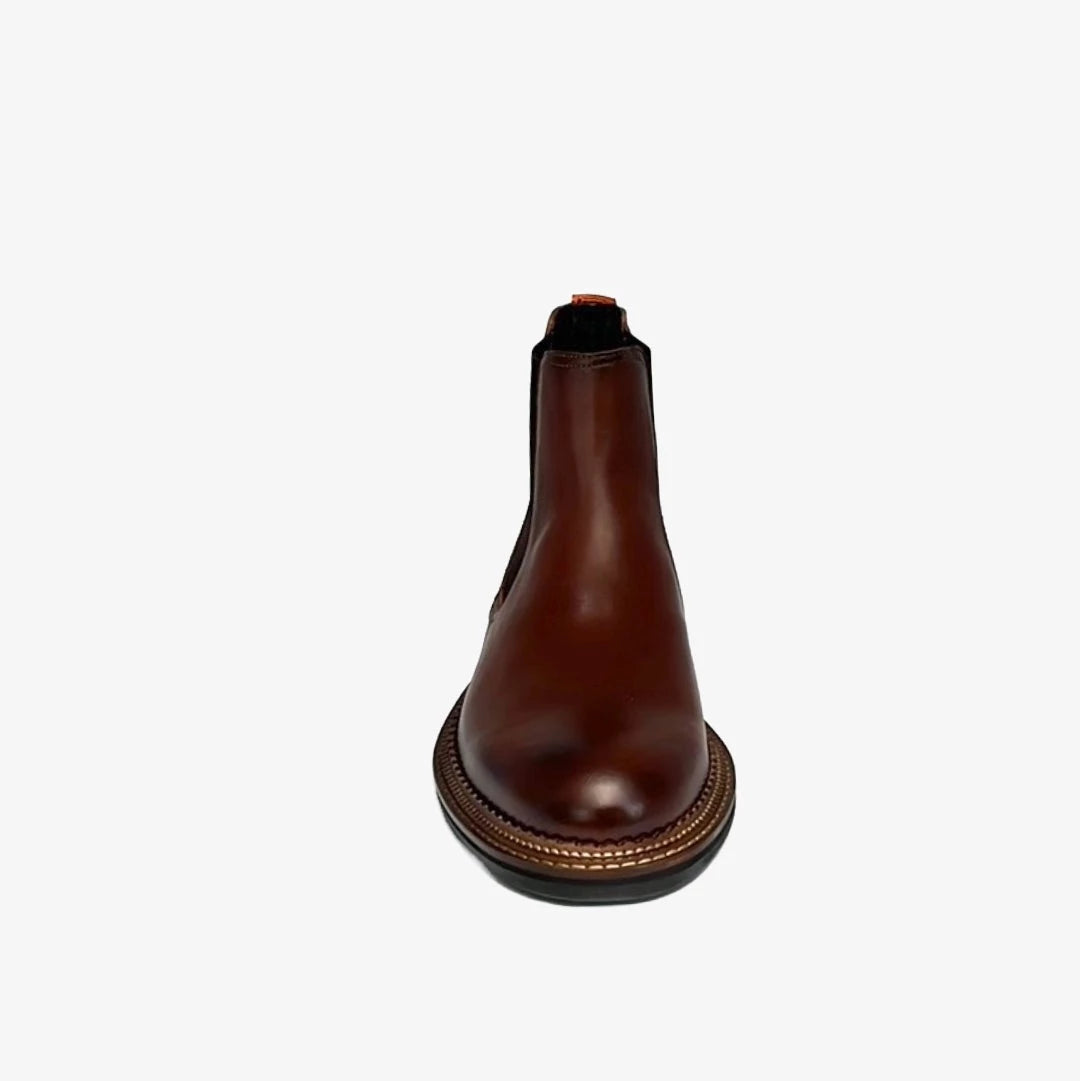 LUIS GONZALO 1966 | HERREN-CHELSEA-STIEFEL | GEPOLSTERTES KALBSLEDER | BRAUN