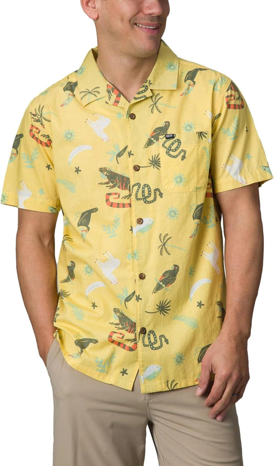 REEF | CAMISA HOMBRE | ROY SS WOVEN CAMP SHIRT DUSKY CITRON | AMARILLO
