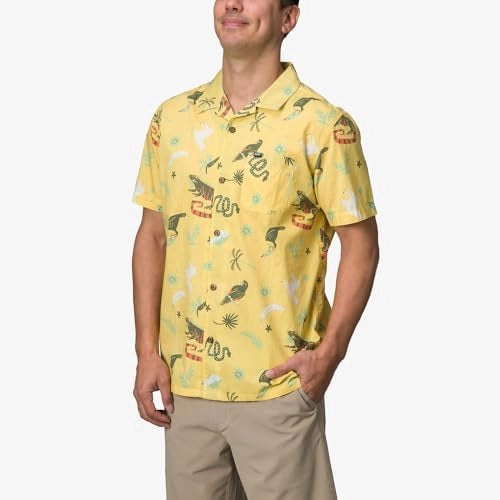 REEF | CAMISA HOMBRE | ROY SS WOVEN CAMP SHIRT DUSKY CITRON | AMARILLO