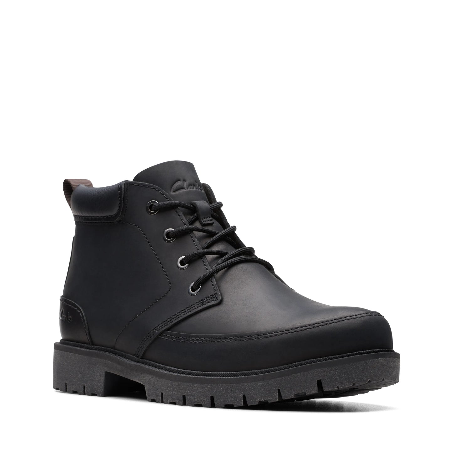 Botas De La Marca Clarks Para Hombre Modelo Rossdale Mid Black Leather En Color Negro