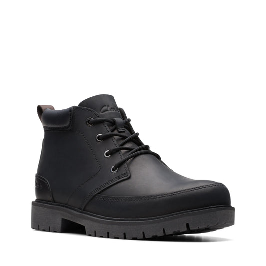 Botas De La Marca Clarks  Para Hombre Modelo Rossdale Mid Black Leather En Color Negro