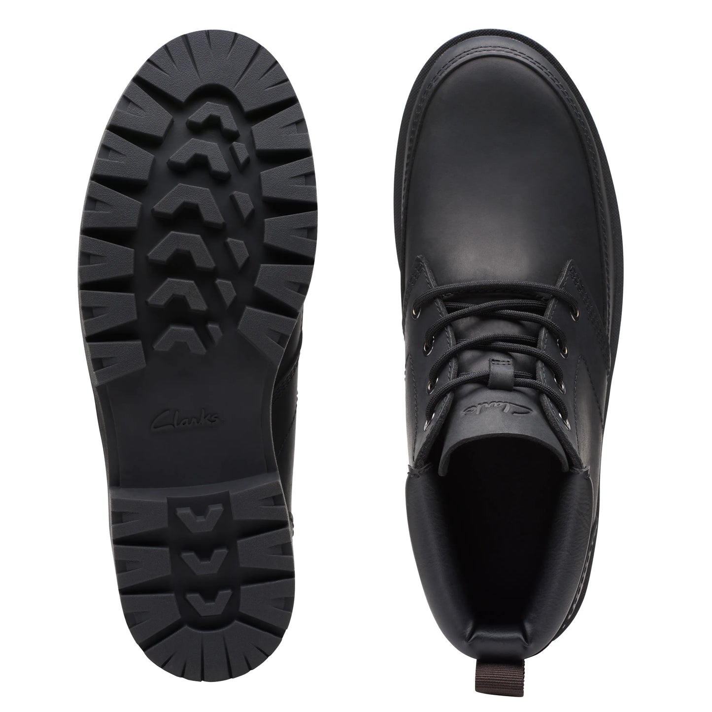 Botas De La Marca Clarks Para Hombre Modelo Rossdale Mid Black Leather En Color Negro