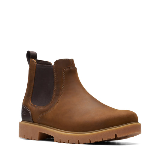 Botines Chelsea De La Marca Clarks  Para Hombre Modelo Rossdale Top Beeswax Leather En Color Marrón