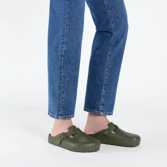 Чоловічі босоніжки Markca Birkenstock BOSTON ESSENTIALS EVA KHAKI модель кольору хакі