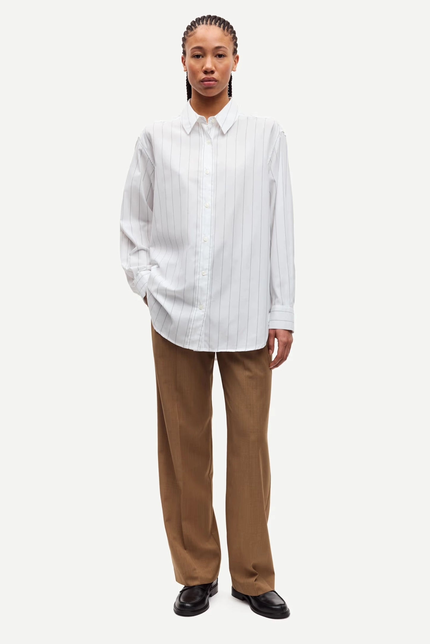 SAMSOE | CAMISAS | MUJER | SALOVA SHIRT WHITE PIN STRIPES | BLANCO