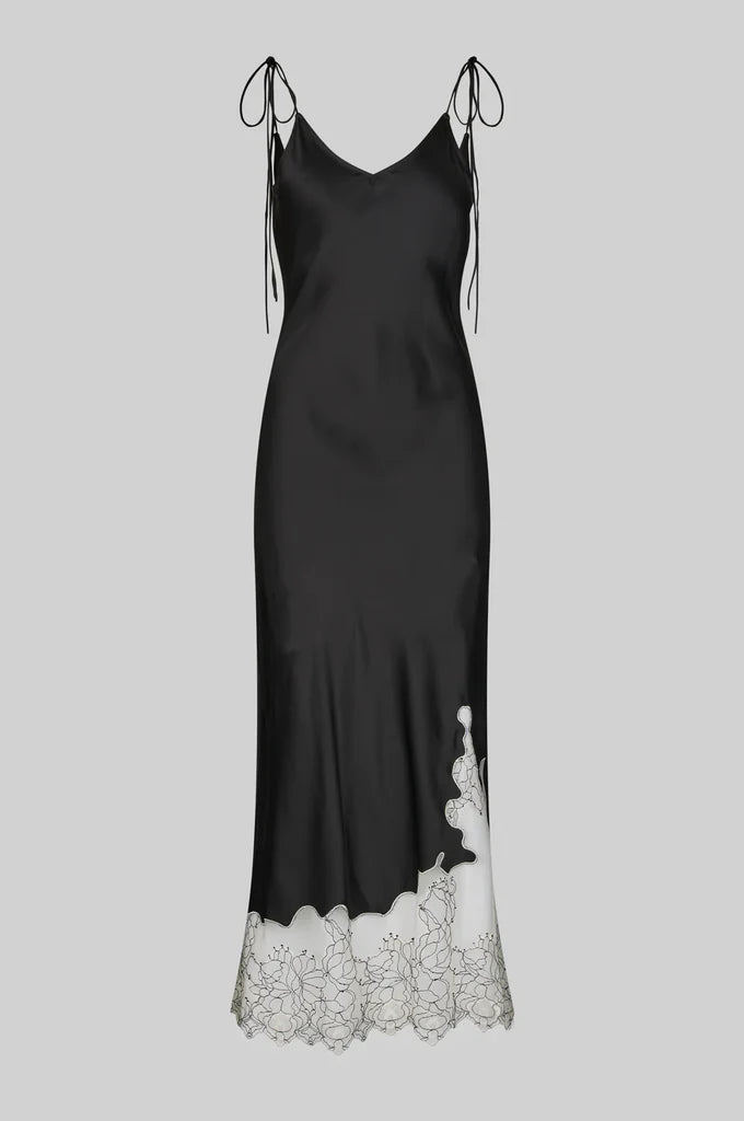 SECOND FEMALE | VESTIDOS | MUJER | WILA STRAP DRESS BLACK | NEGRO