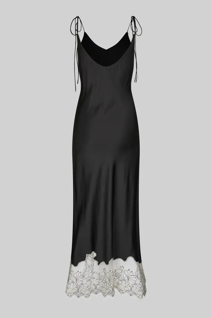 SECOND FEMALE | VESTIDOS | MUJER | WILA STRAP DRESS BLACK | NEGRO