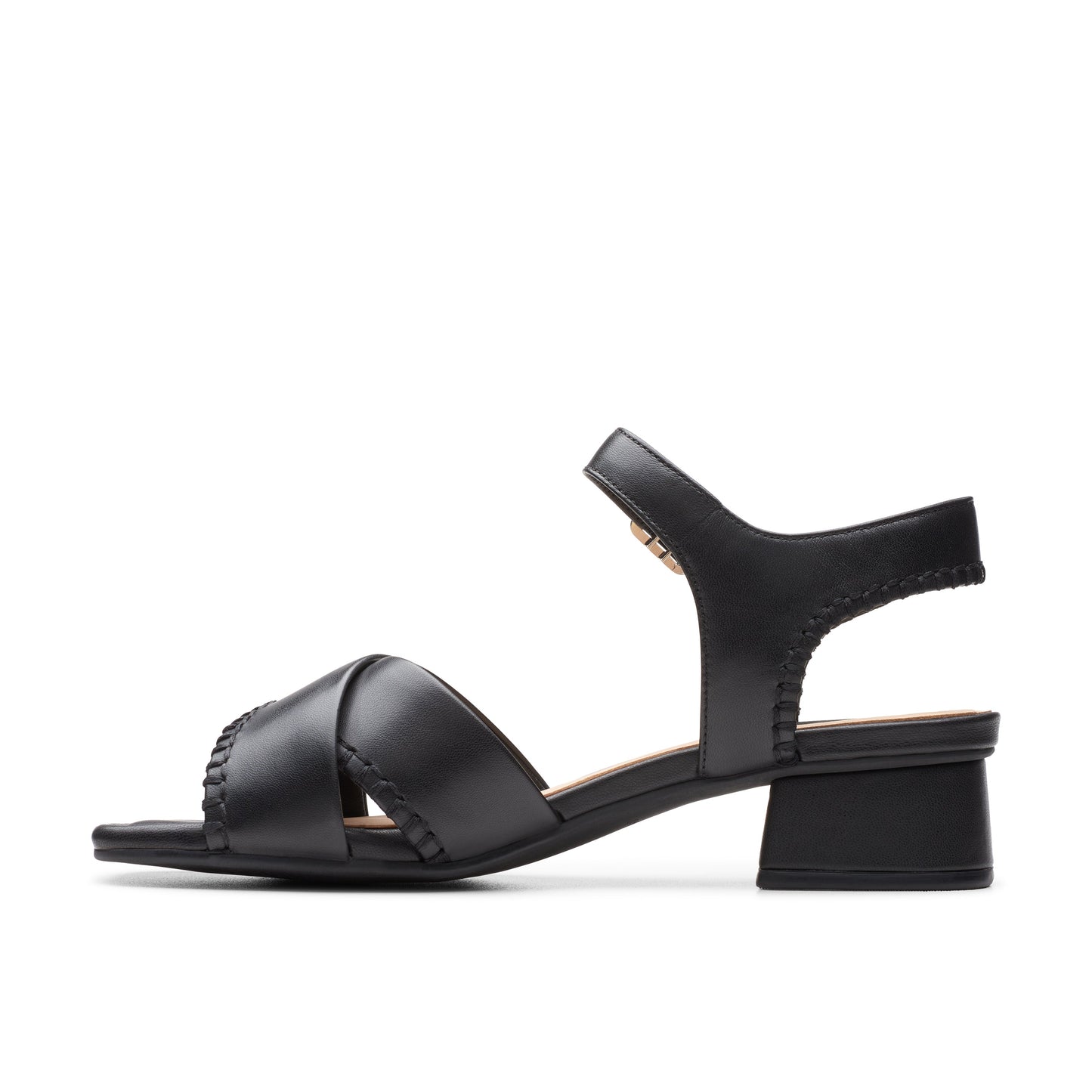 Sandalias De La Marca Clarks Para Mujer Modelo Serina35 Cross Black Leather En Color Negro