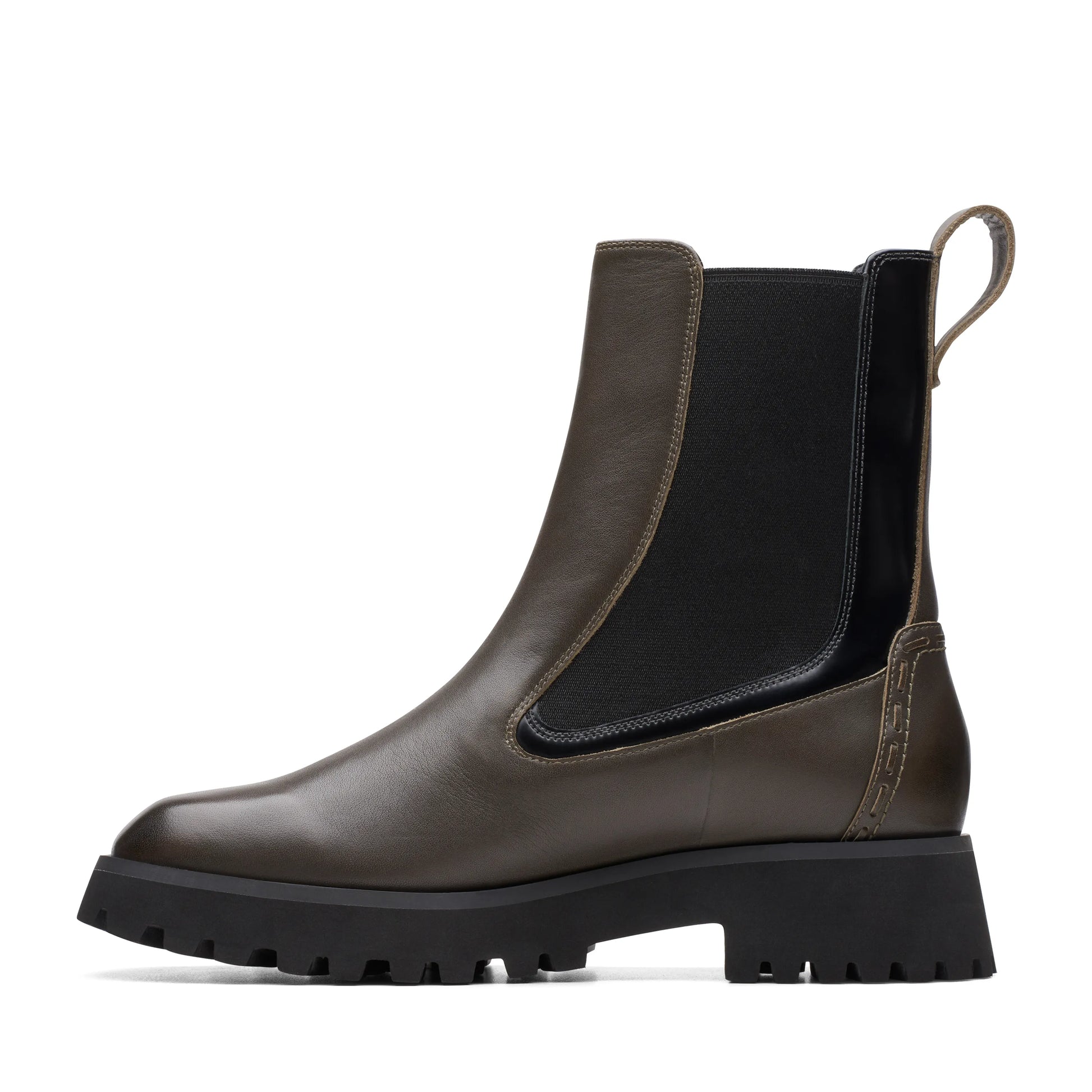 Botines De La Marca Clarks  Para Mujer Modelo Stayso Rise Olive Leather En Color Verdek