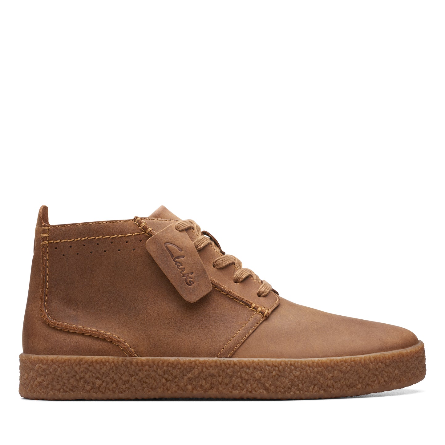 Botas De La Marca Clarks Para Hombre Modelo Streethill Mid Dark Tan Lea En Color Beige